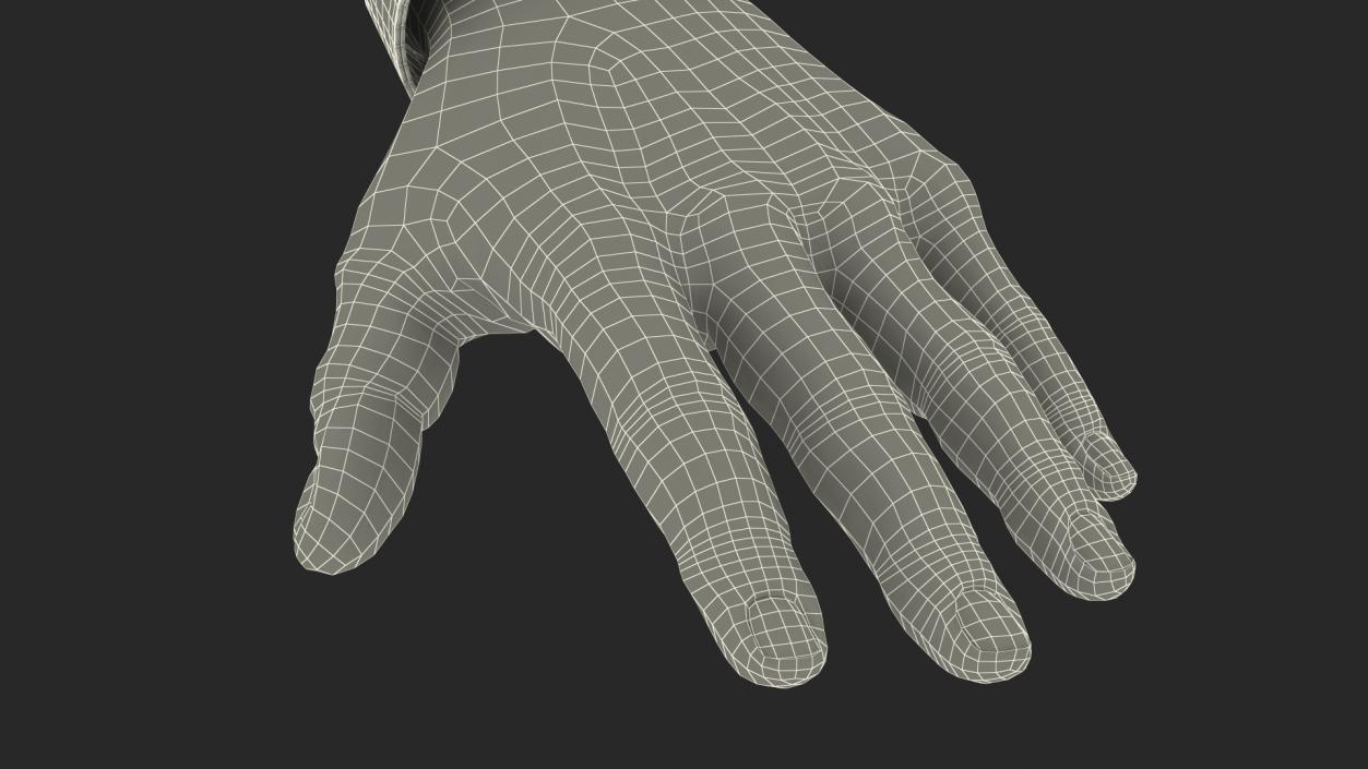 Hand Wearing Whoop 4 Tracker White 3D model