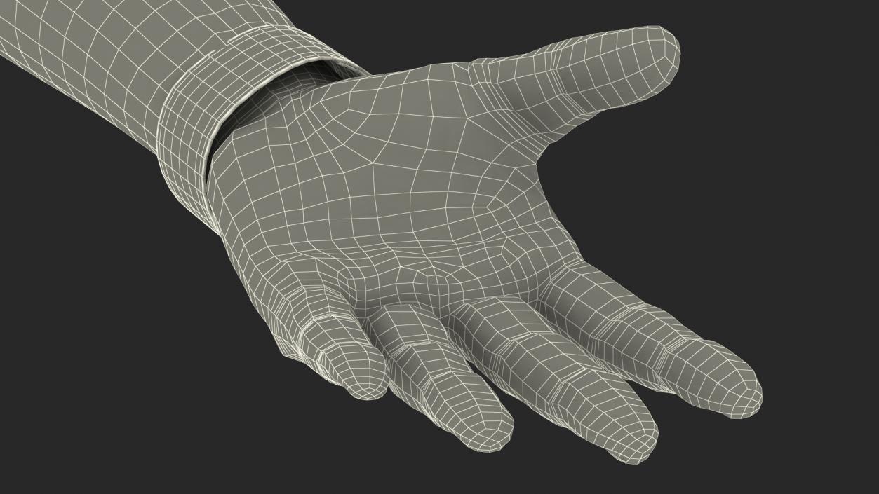 Hand Wearing Whoop 4 Tracker White 3D model