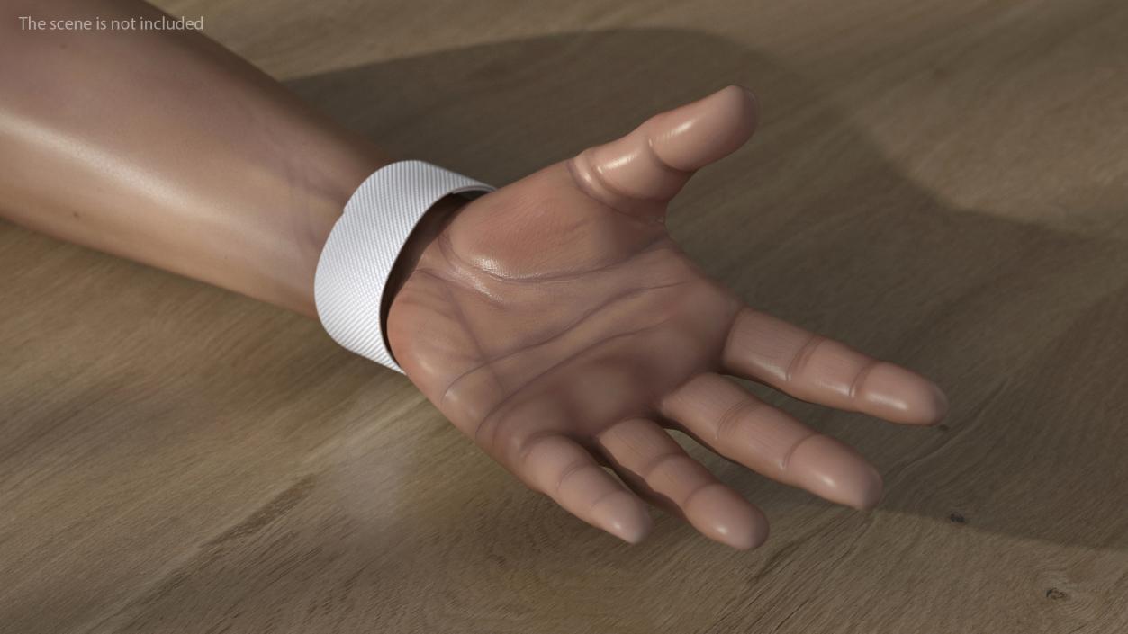 Hand Wearing Whoop 4 Tracker White 3D model