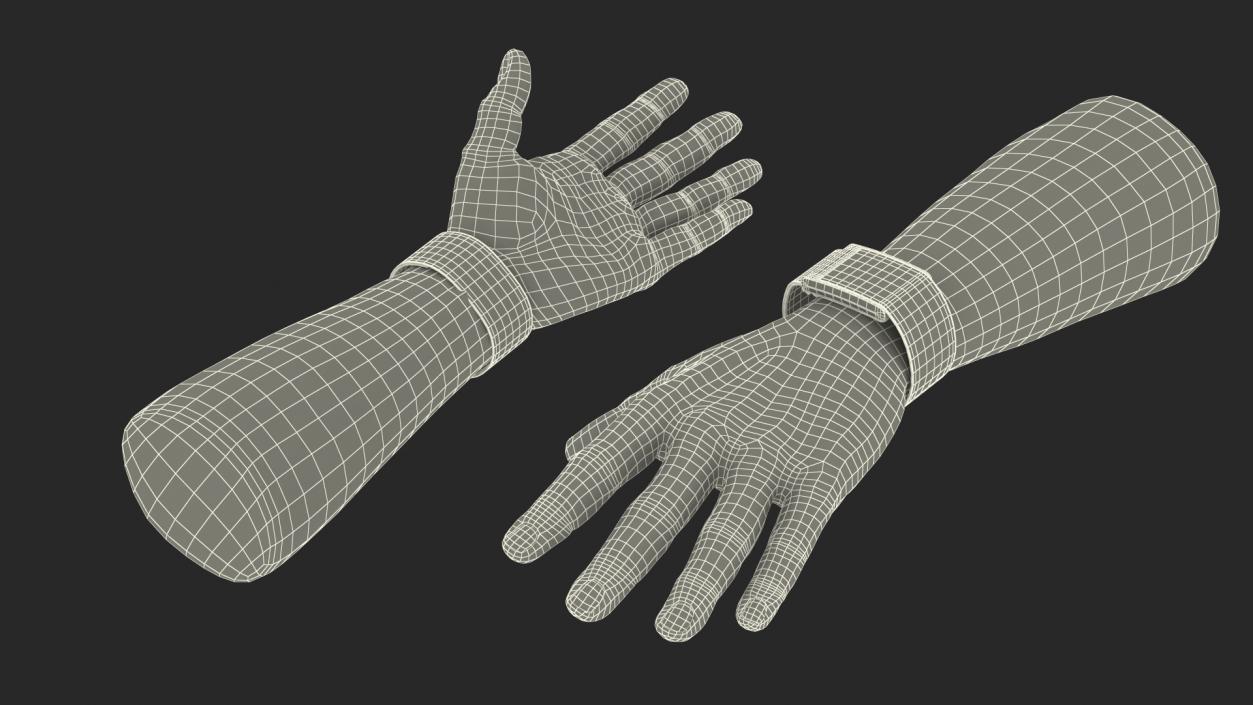 Hand Wearing Whoop 4 Tracker White 3D model