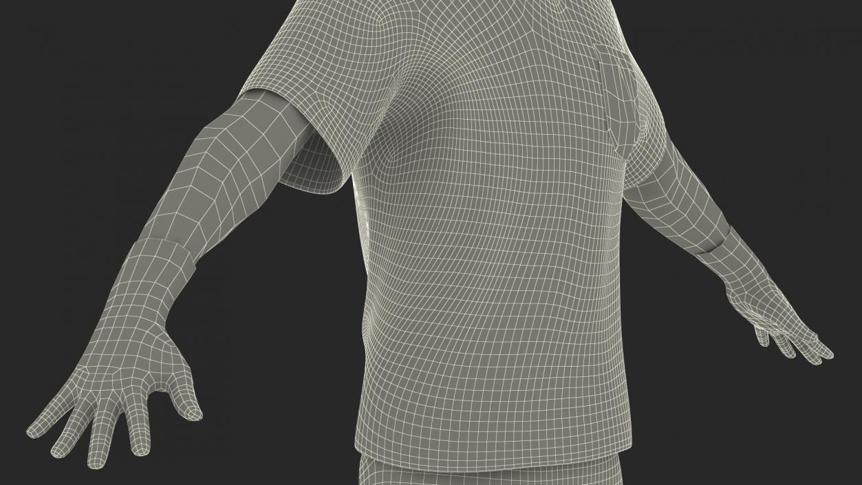 3D Male Doctor wearing Gloves Rigged model