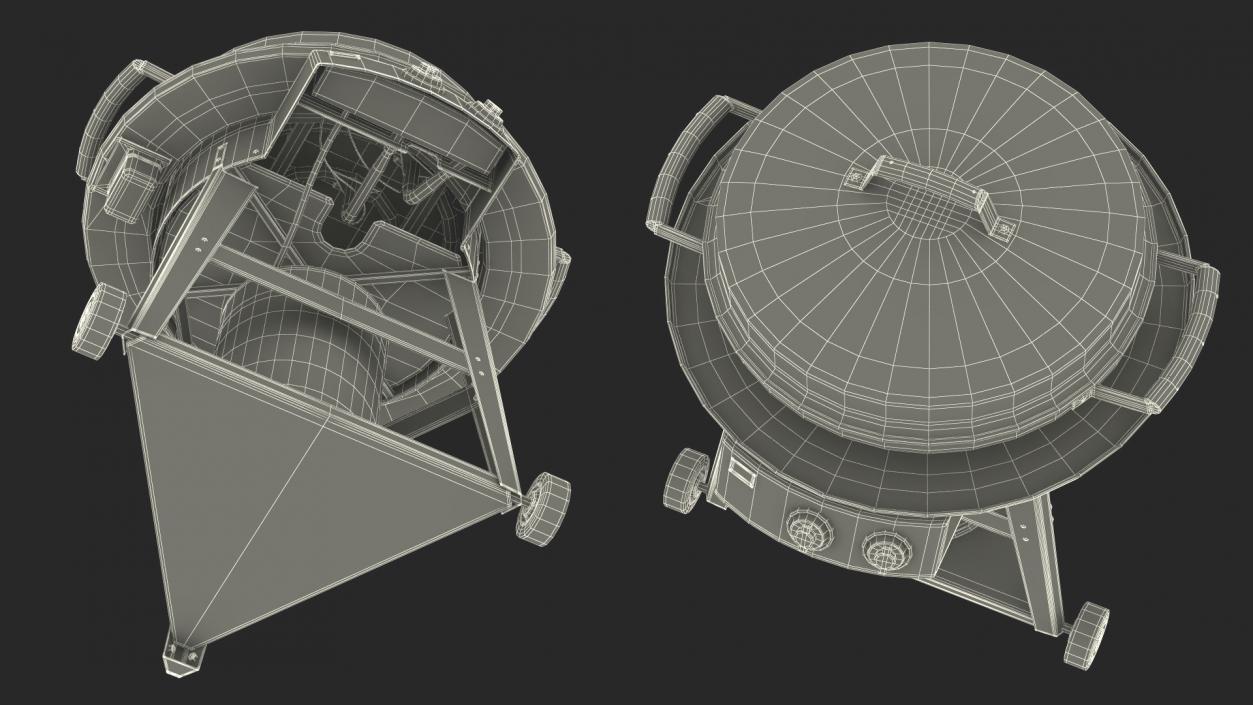 Evo Residential Professional Wheeled Cart Griddle 3D model