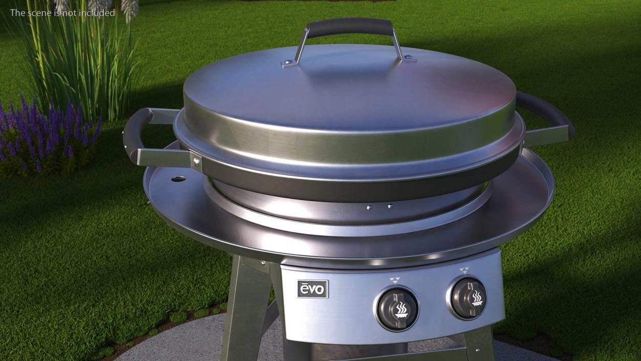 Evo Residential Professional Wheeled Cart Griddle 3D model