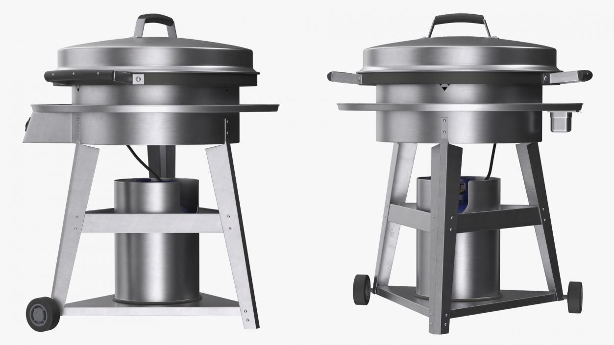 Evo Residential Professional Wheeled Cart Griddle 3D model