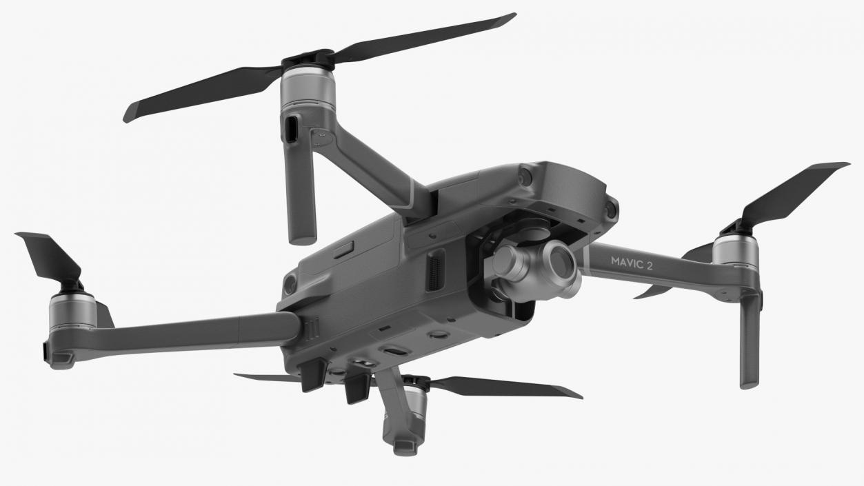 DJI Mavic 2 Zoom Quadcopter Rigged 3D model