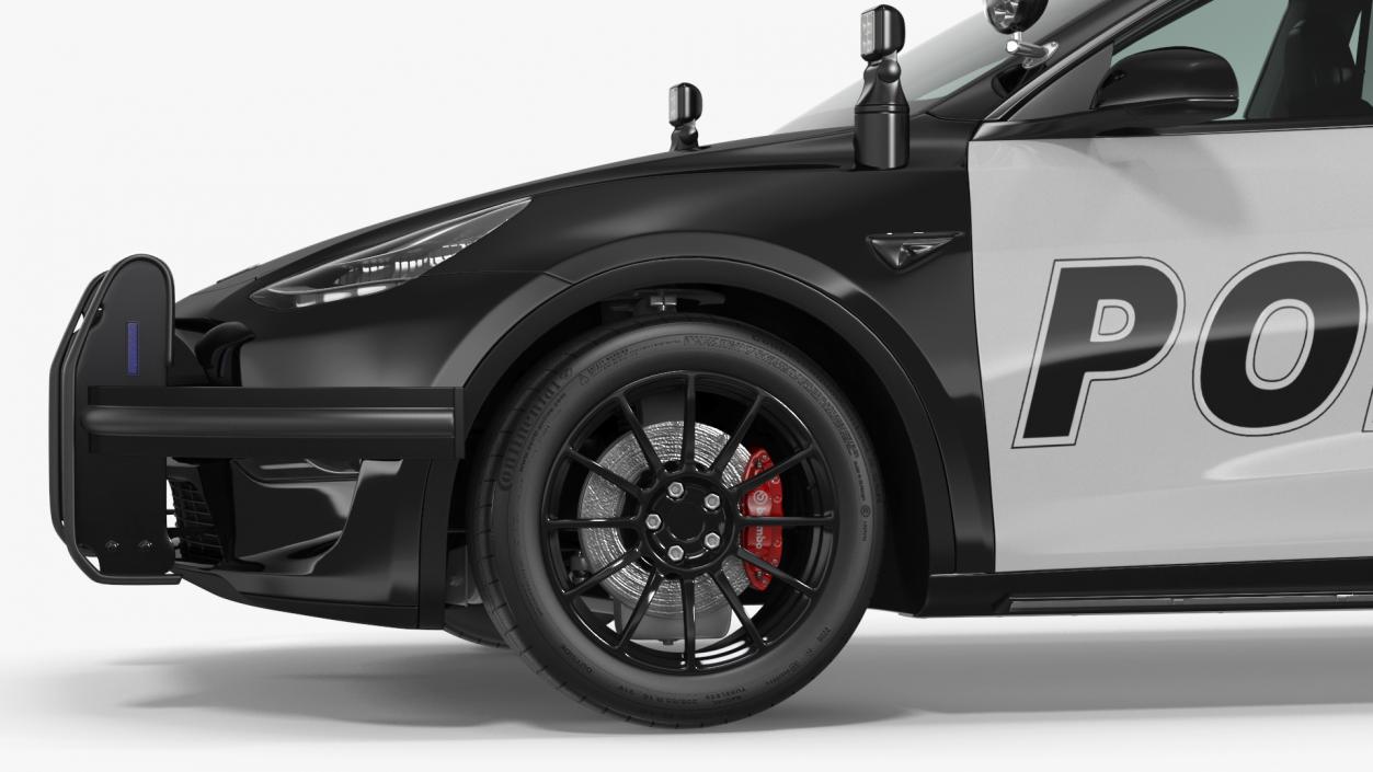 Police Tesla Model Y Rigged 3D