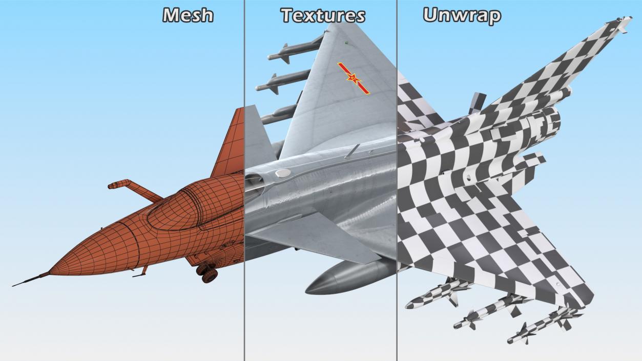 3D Chengdu J10 A Vigorous Dragon Armament model