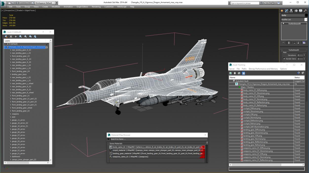 3D Chengdu J10 A Vigorous Dragon Armament model