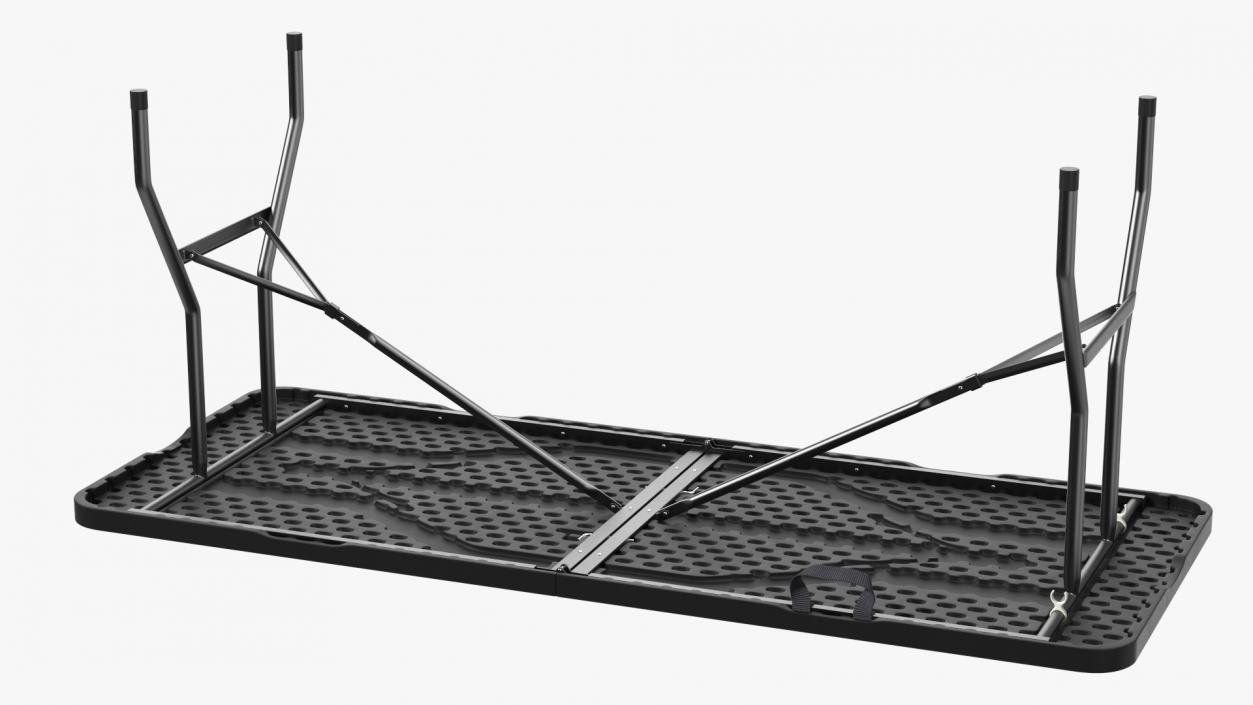 Black Economy Folding Table 3D