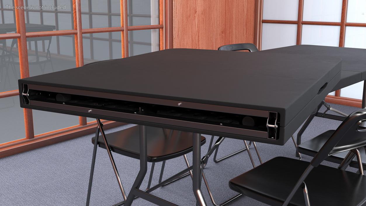 Black Economy Folding Table 3D