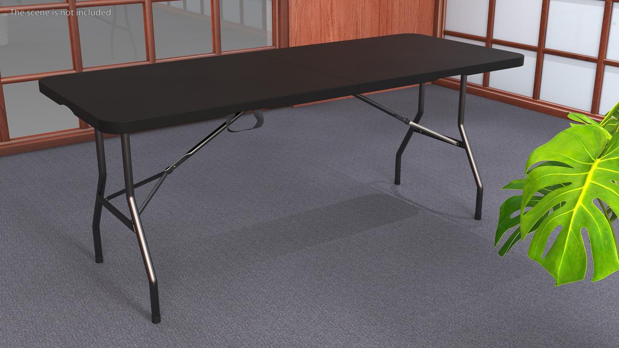 Black Economy Folding Table 3D