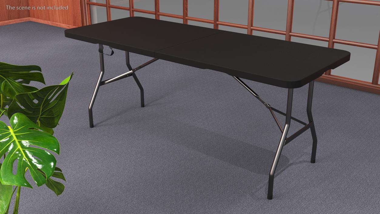 Black Economy Folding Table 3D