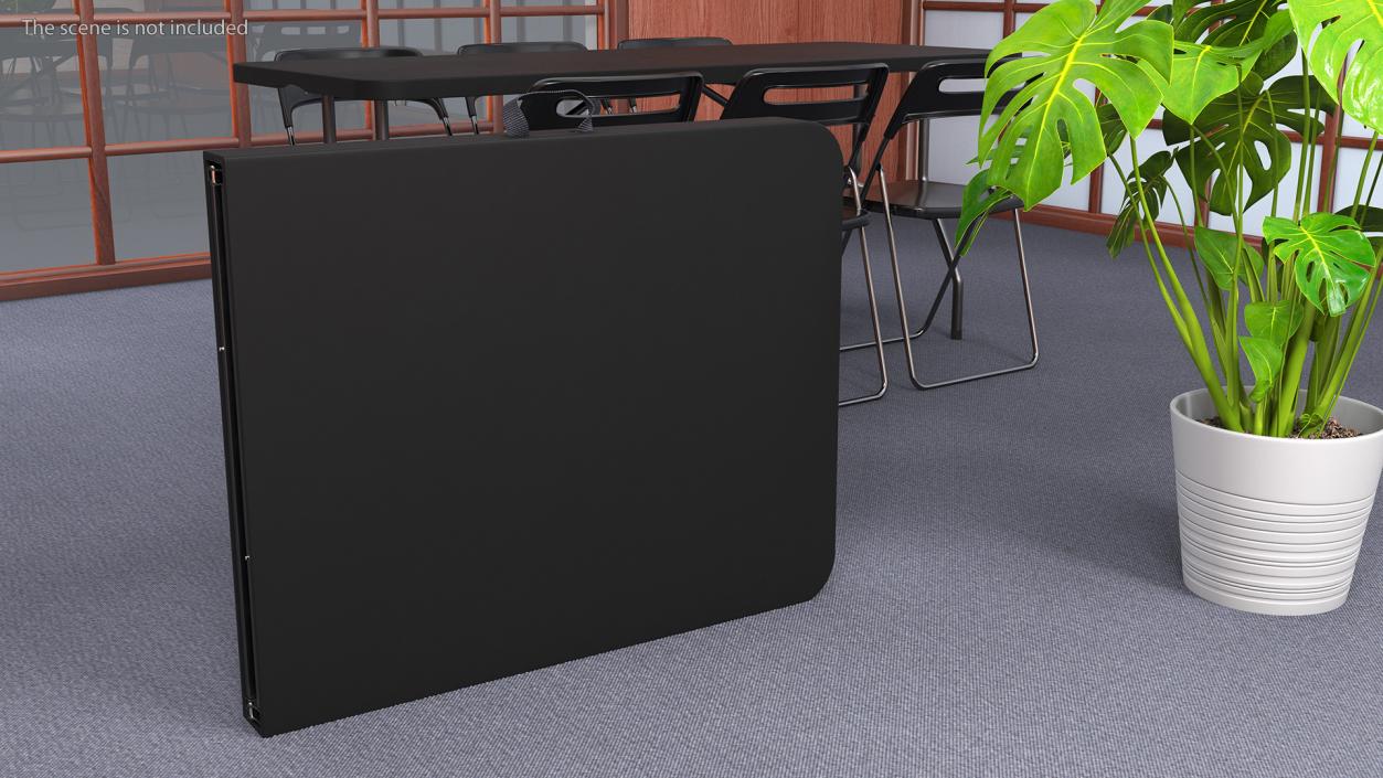 Black Economy Folding Table 3D