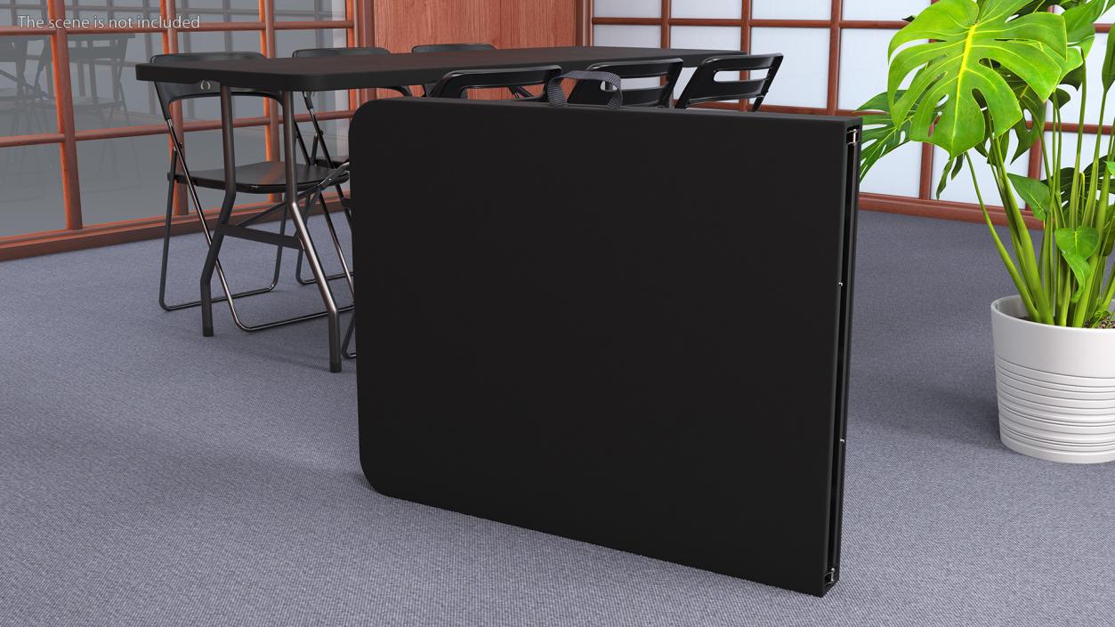 Black Economy Folding Table 3D