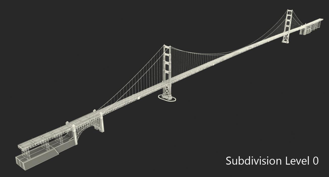 3D Golden Gate Bridge model