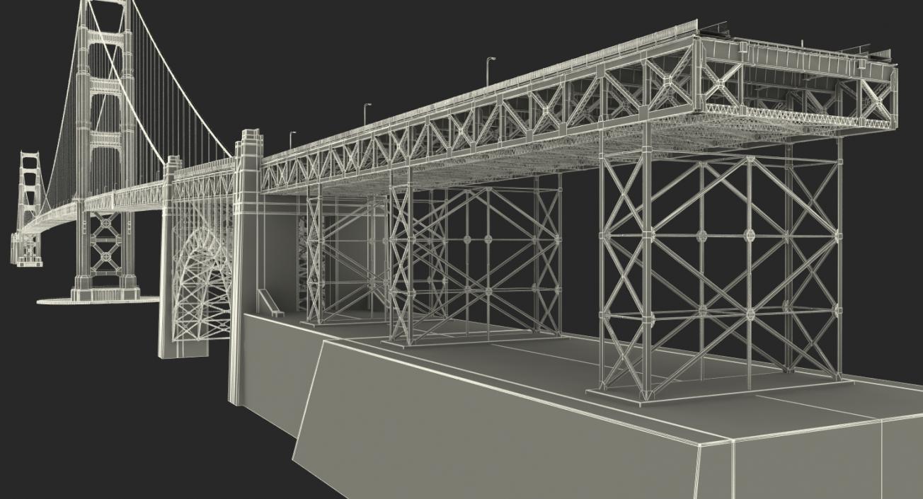 3D Golden Gate Bridge model