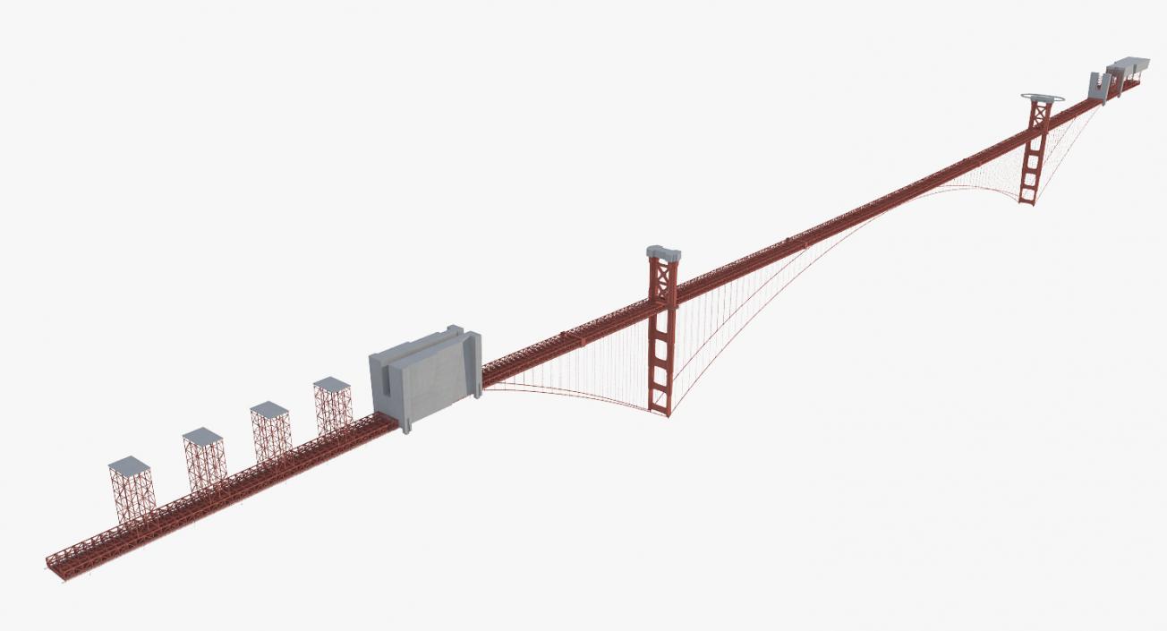 3D Golden Gate Bridge model