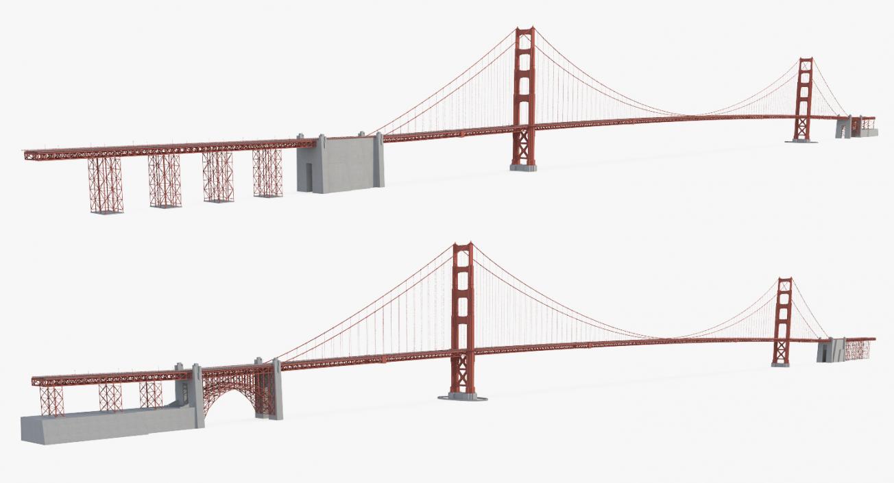 3D Golden Gate Bridge model