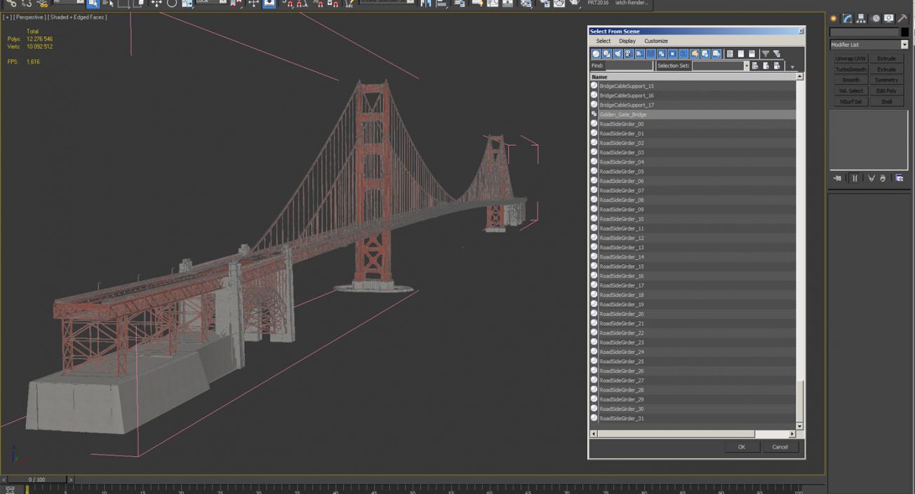 3D Golden Gate Bridge model