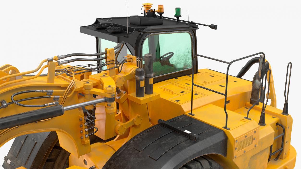 3D Wheeled Tractor Scraper Dirt model