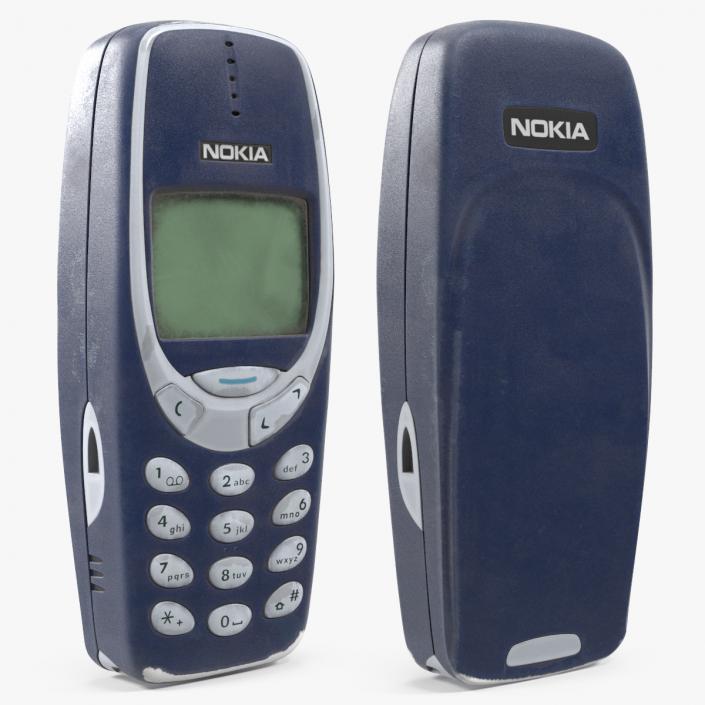 3D Old Scratched Phone Nokia 3310 Switched Off model