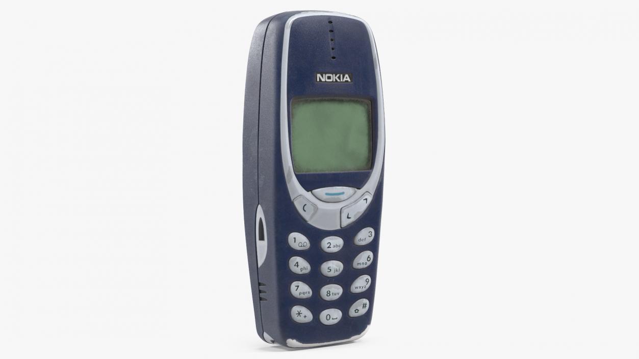 3D Old Scratched Phone Nokia 3310 Switched Off model