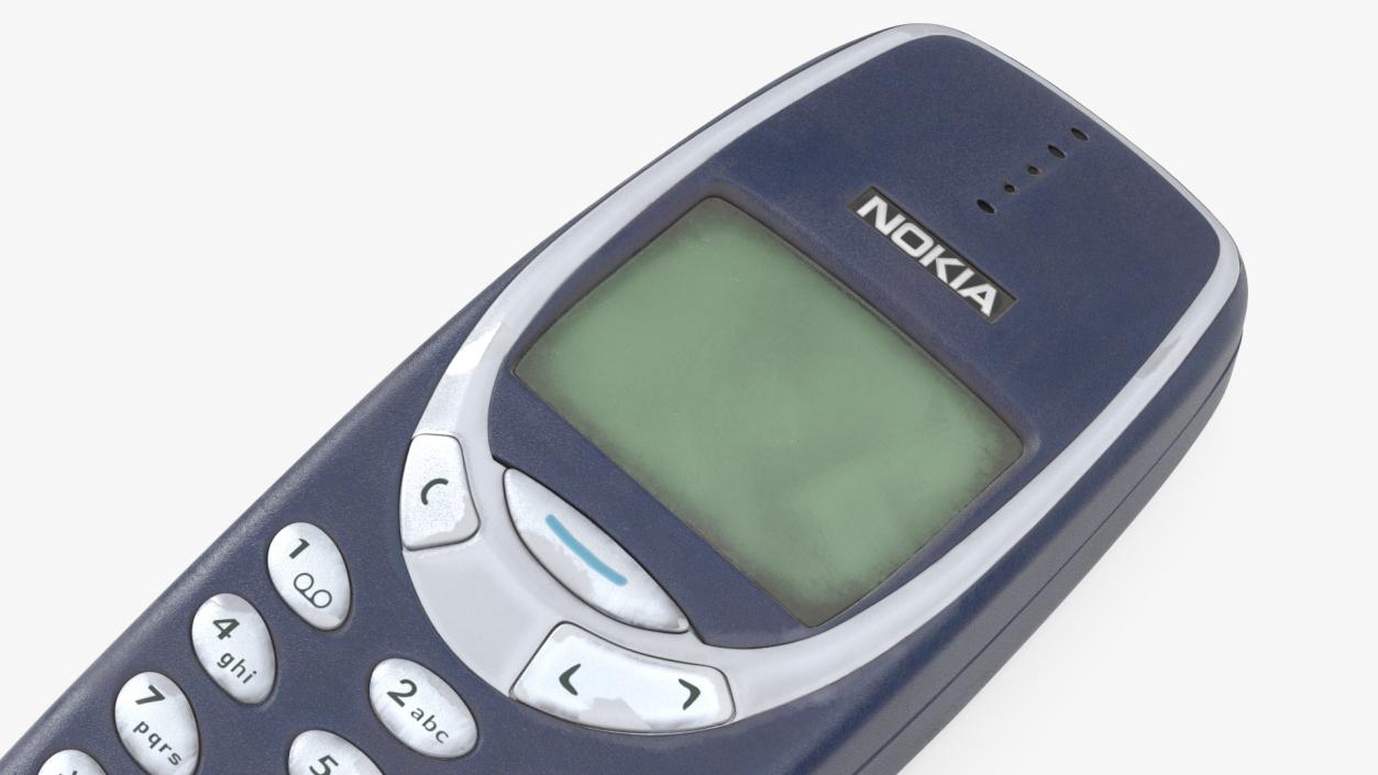 3D Old Scratched Phone Nokia 3310 Switched Off model