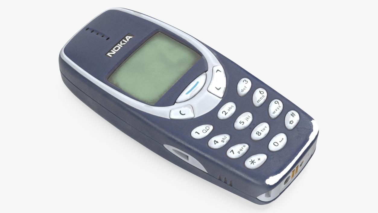 3D Old Scratched Phone Nokia 3310 Switched Off model