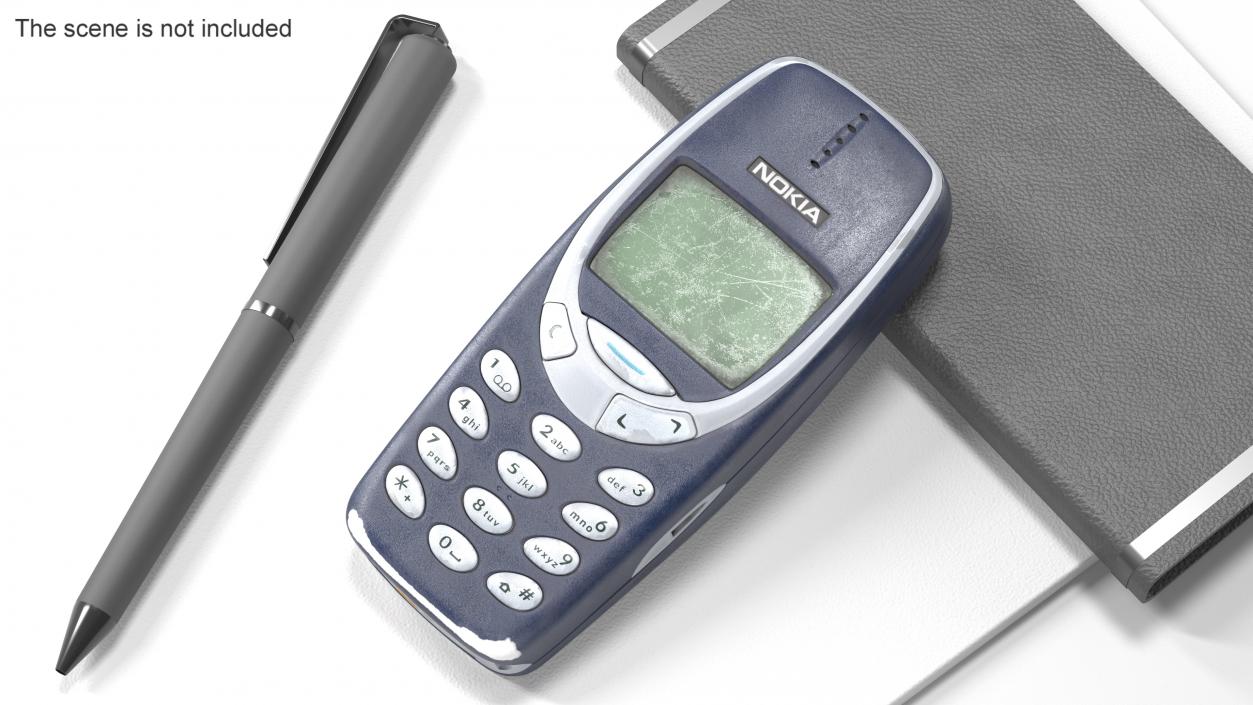 3D Old Scratched Phone Nokia 3310 Switched Off model