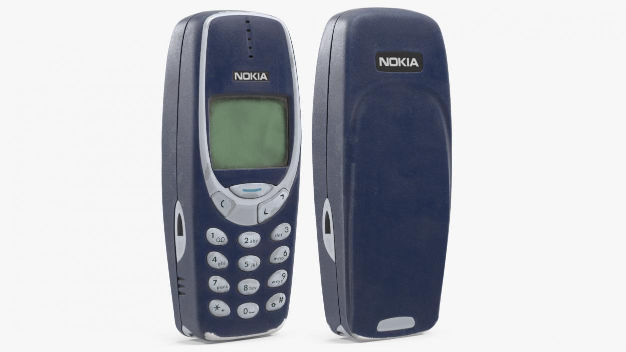 3D Old Scratched Phone Nokia 3310 Switched Off model