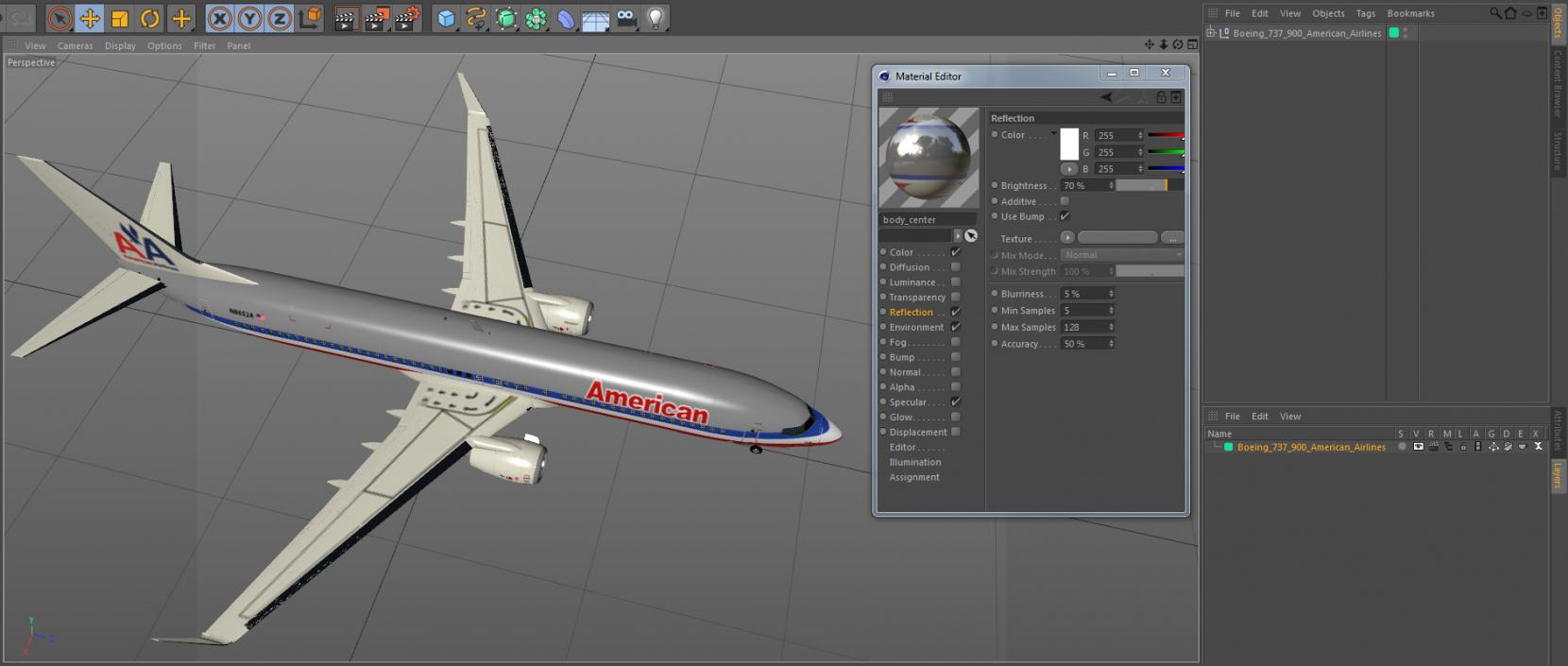 Boeing 737-900 American Airlines 3D