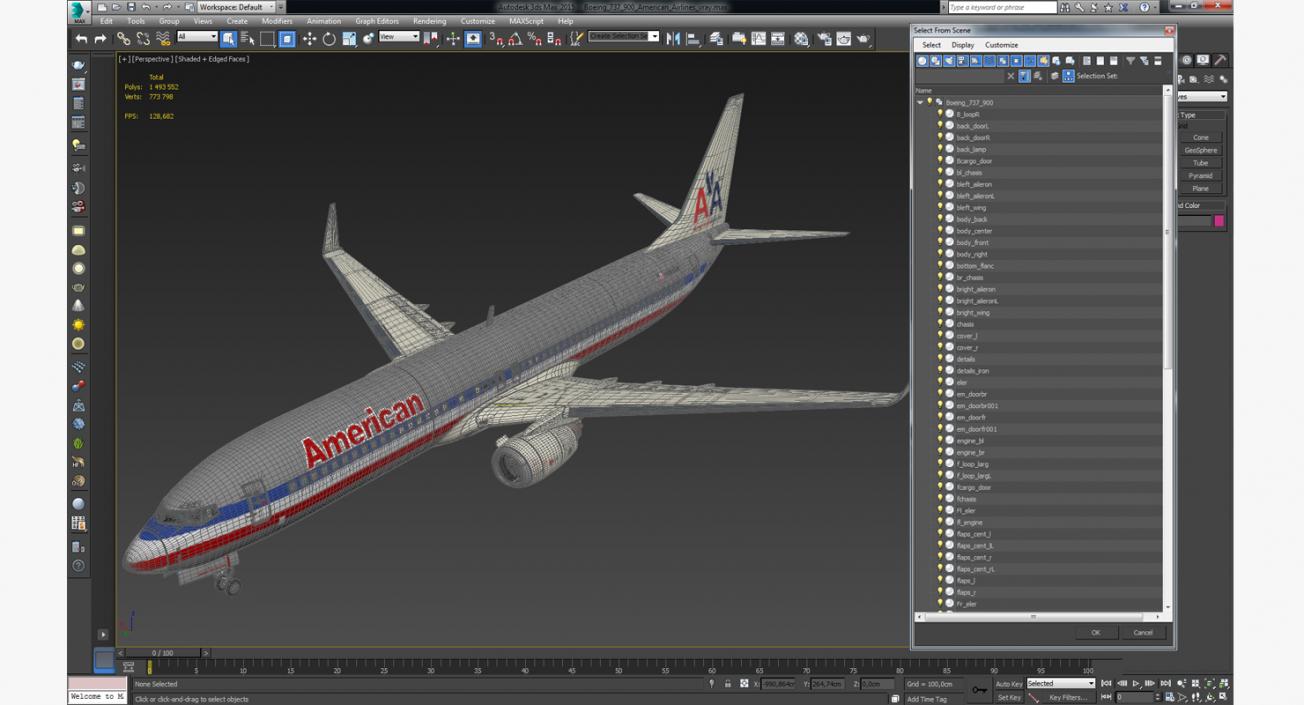 Boeing 737-900 American Airlines 3D