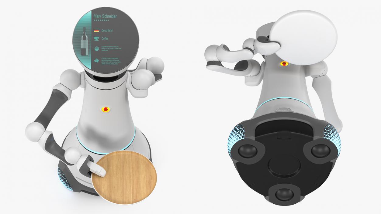 3D model Careobot 4 Service Robot with Empty Tray