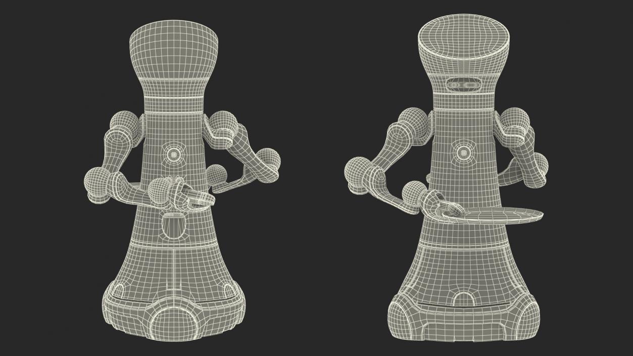 3D model Careobot 4 Service Robot with Empty Tray