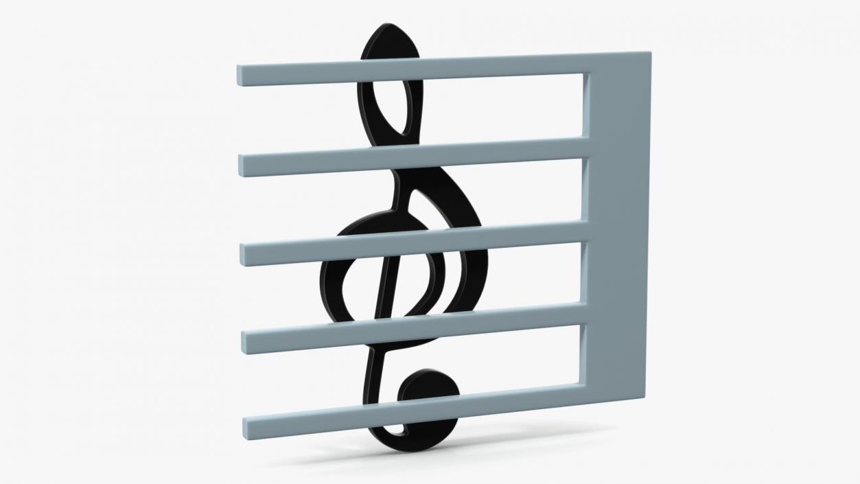 Musical Score Emoji 3D model