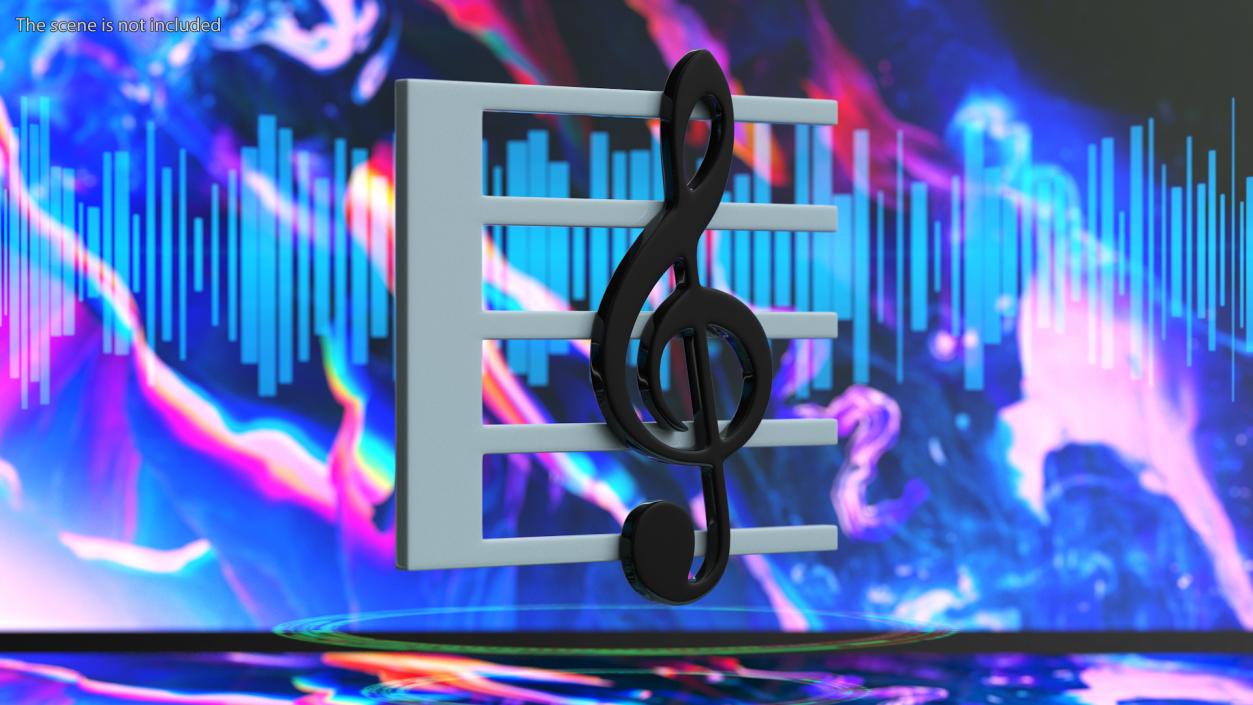 Musical Score Emoji 3D model