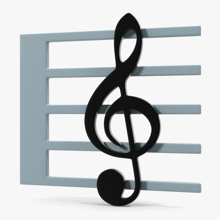 Musical Score Emoji 3D model