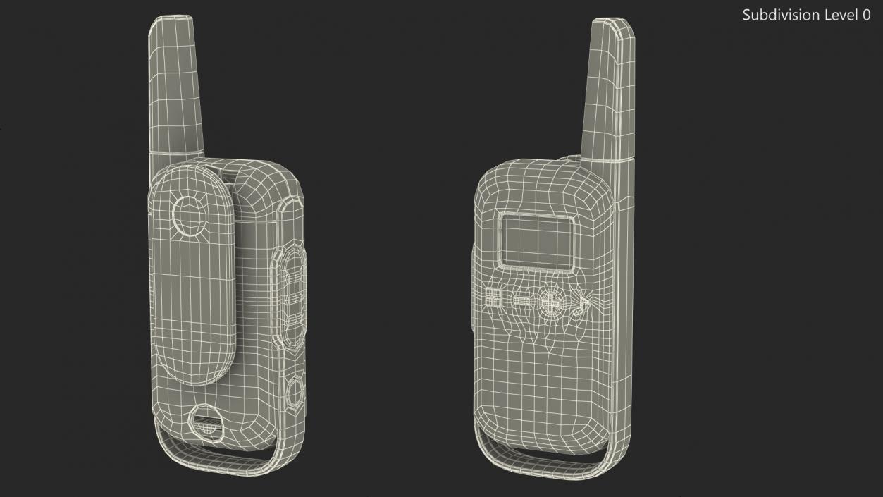 Black Walkie Talkie Portable Radio 3D model