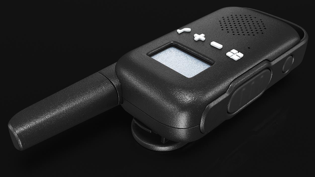 Black Walkie Talkie Portable Radio 3D model