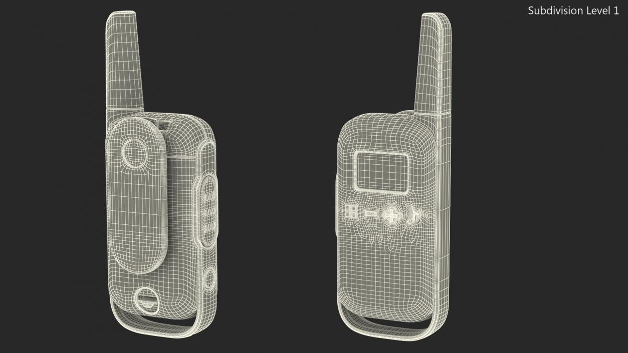 Black Walkie Talkie Portable Radio 3D model