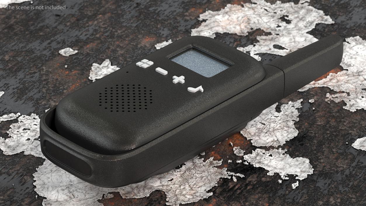 Black Walkie Talkie Portable Radio 3D model