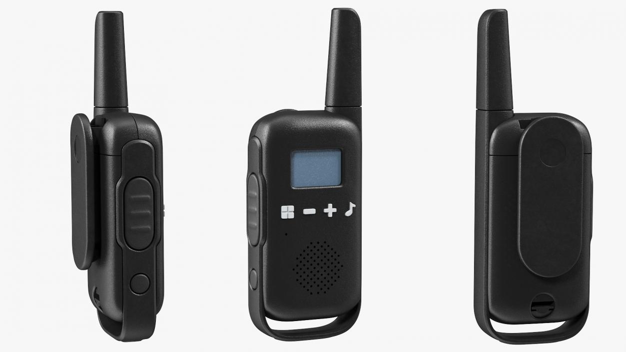 Black Walkie Talkie Portable Radio 3D model