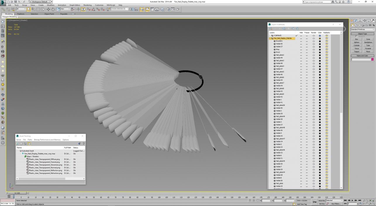 Fan Nail Display Palette 3D model