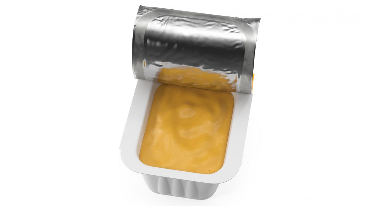 3D model Heinz Honey Mustard Sauce Dip Pot Opened