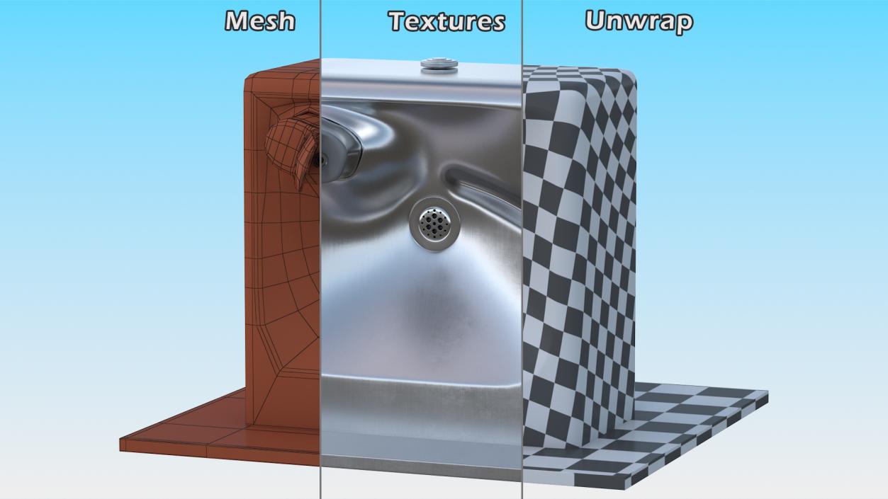 3D Drinking Fountains Collection 3