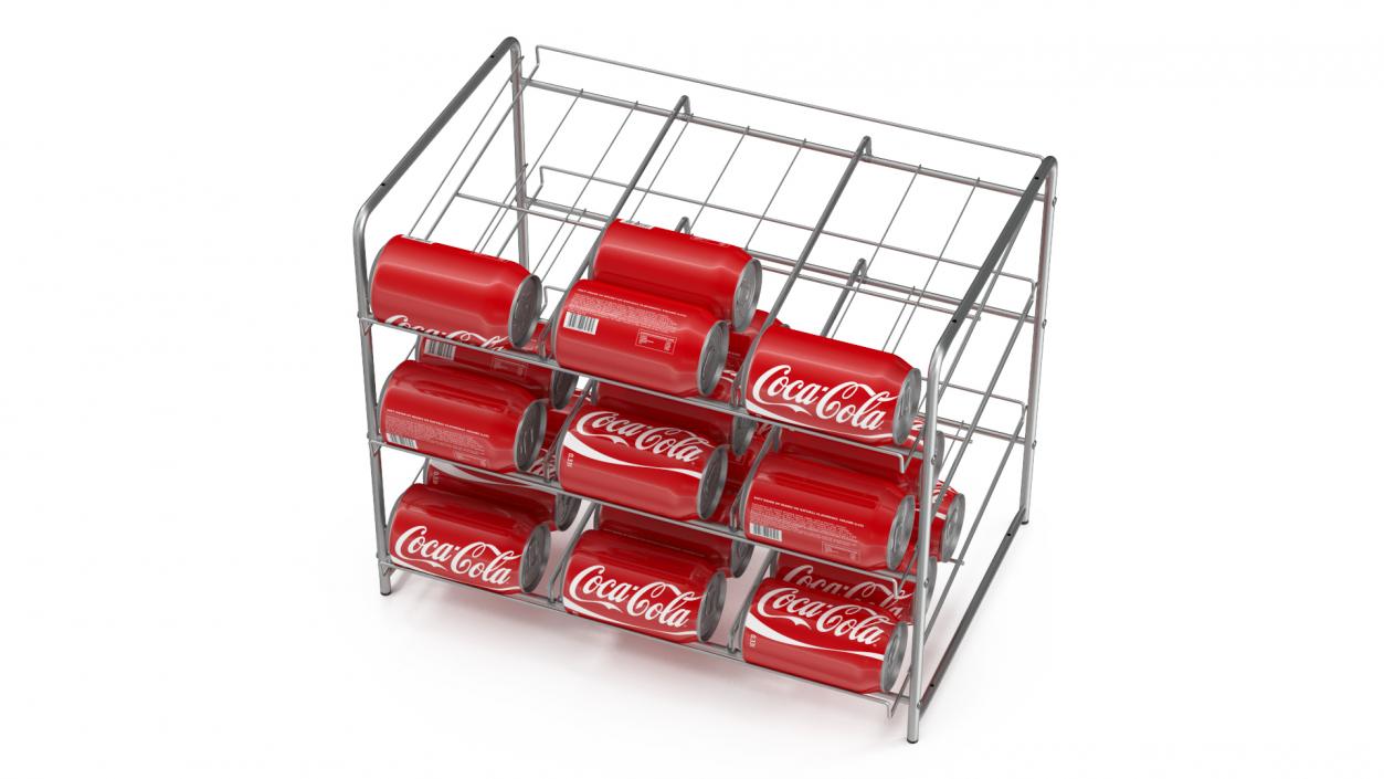 3D Soda Can Dispenser with Cola Cans model