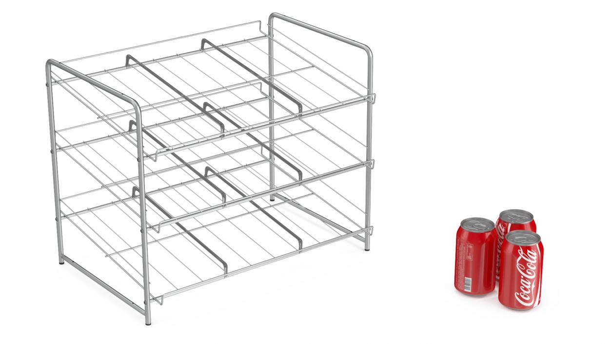 3D Soda Can Dispenser with Cola Cans model