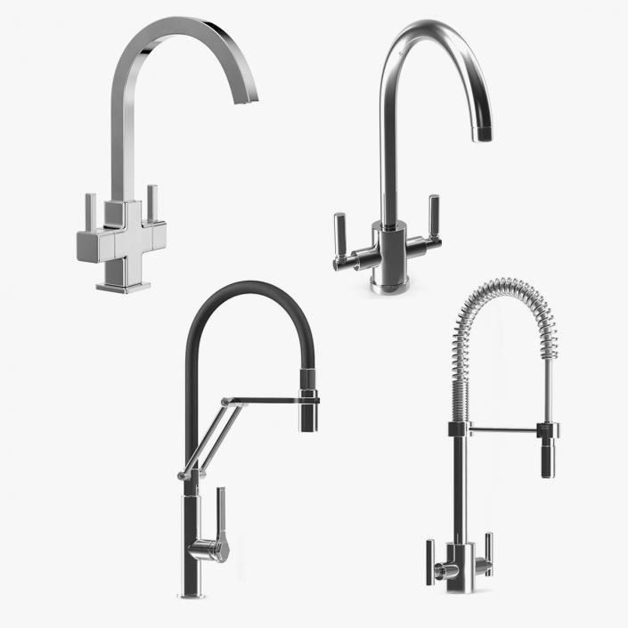 3D model Kitchen Taps Collection 2