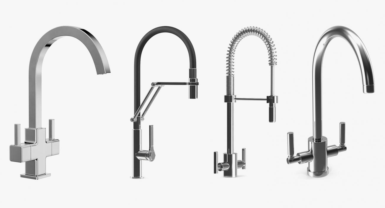 3D model Kitchen Taps Collection 2