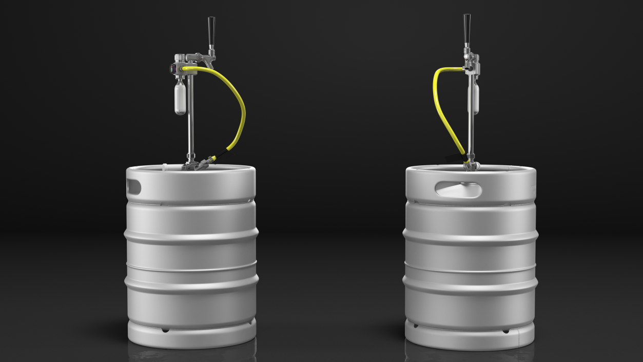 3D model Beer Keg 50L with Portable Tap